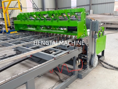 Wire mesh welding machine + automatic stacking system for wire mesh panels.